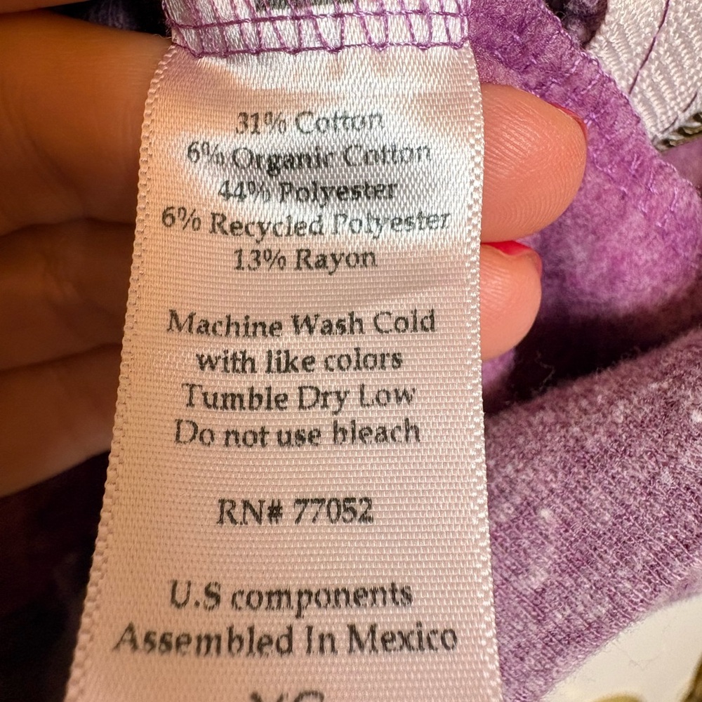 T4T Sustainable Apparel Purple Zip Hoodie Sweatshirt Cozy XS - Picture 5 of 6